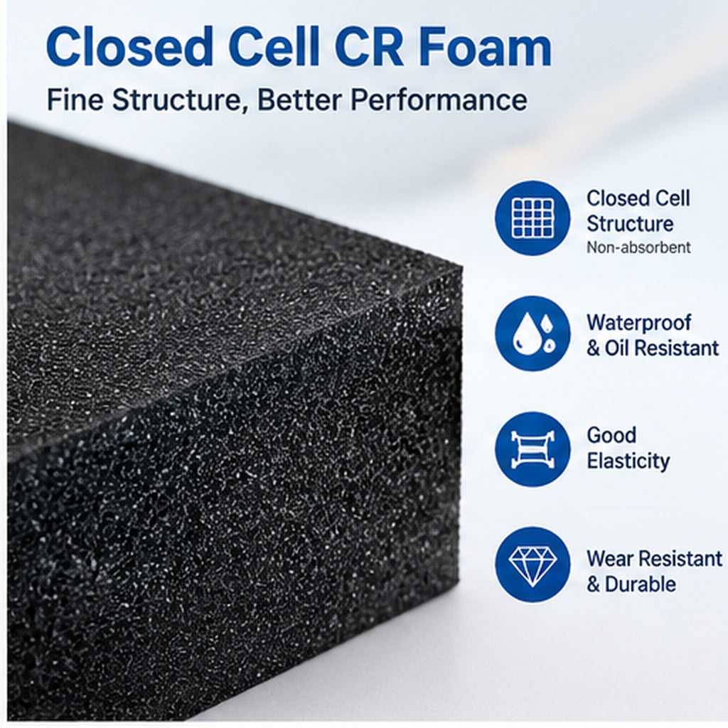 CR Flame Retardant Foam Sheet – UL 94 V-0 Closed Cell Chloroprene Rubber Foam