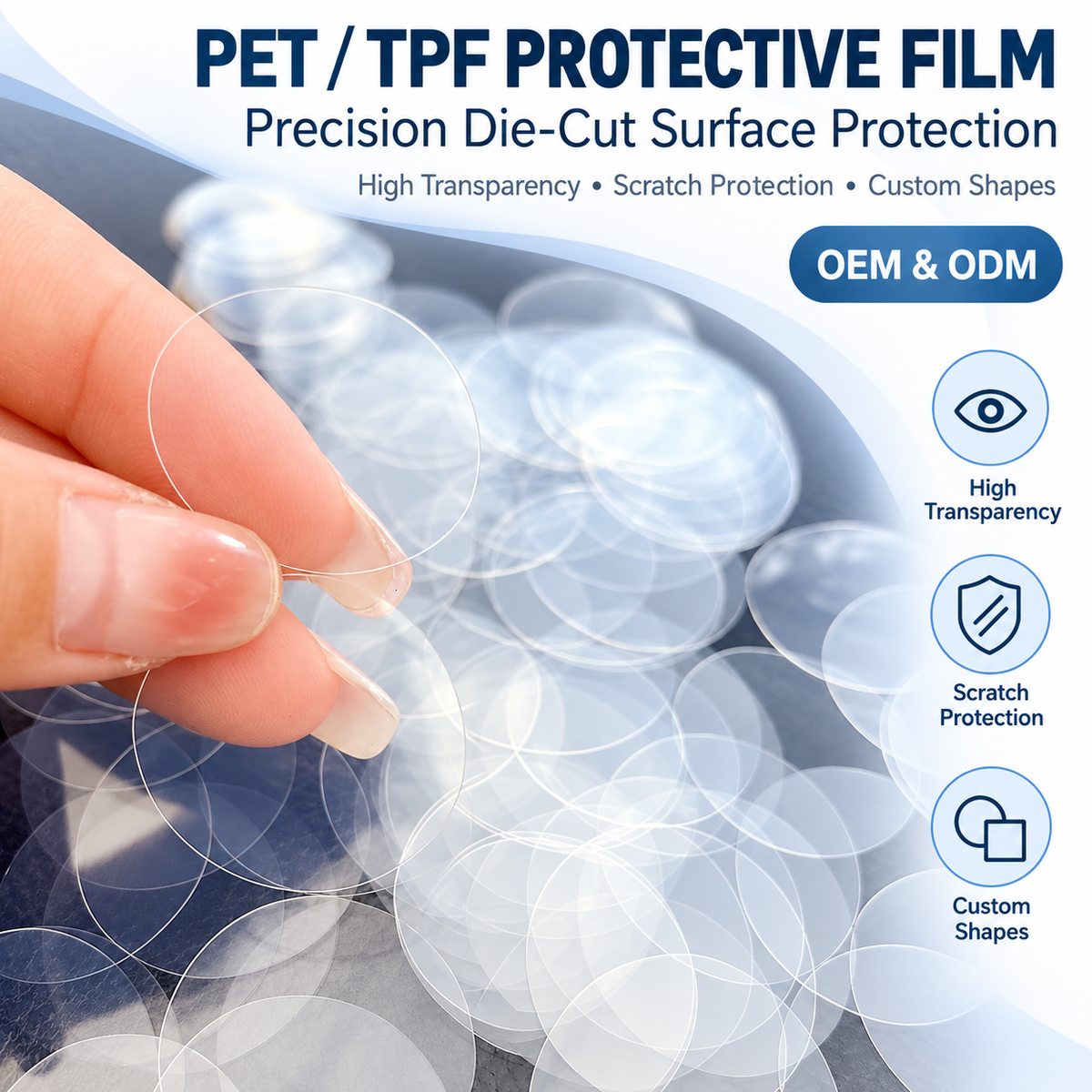 Clear Mirror Surface Protective Film for Metal, Glass and Plastic Panels | Custom