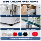 Silicone Bumper Pads for Furniture, Cabinets, Electronics and Glass | Custom Made