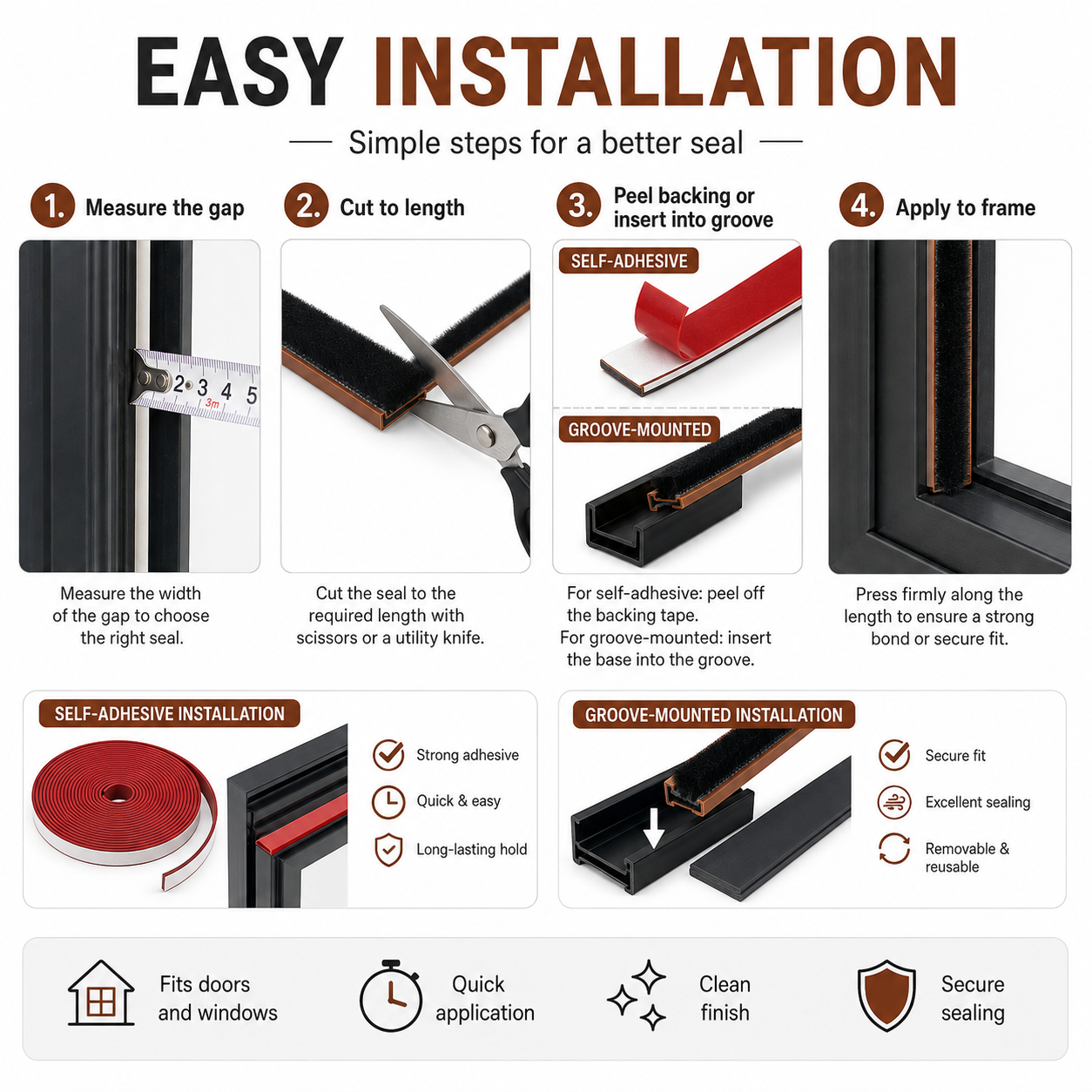 Custom Intumescent Fire & Smoke Seal Strip for Doors and Windows