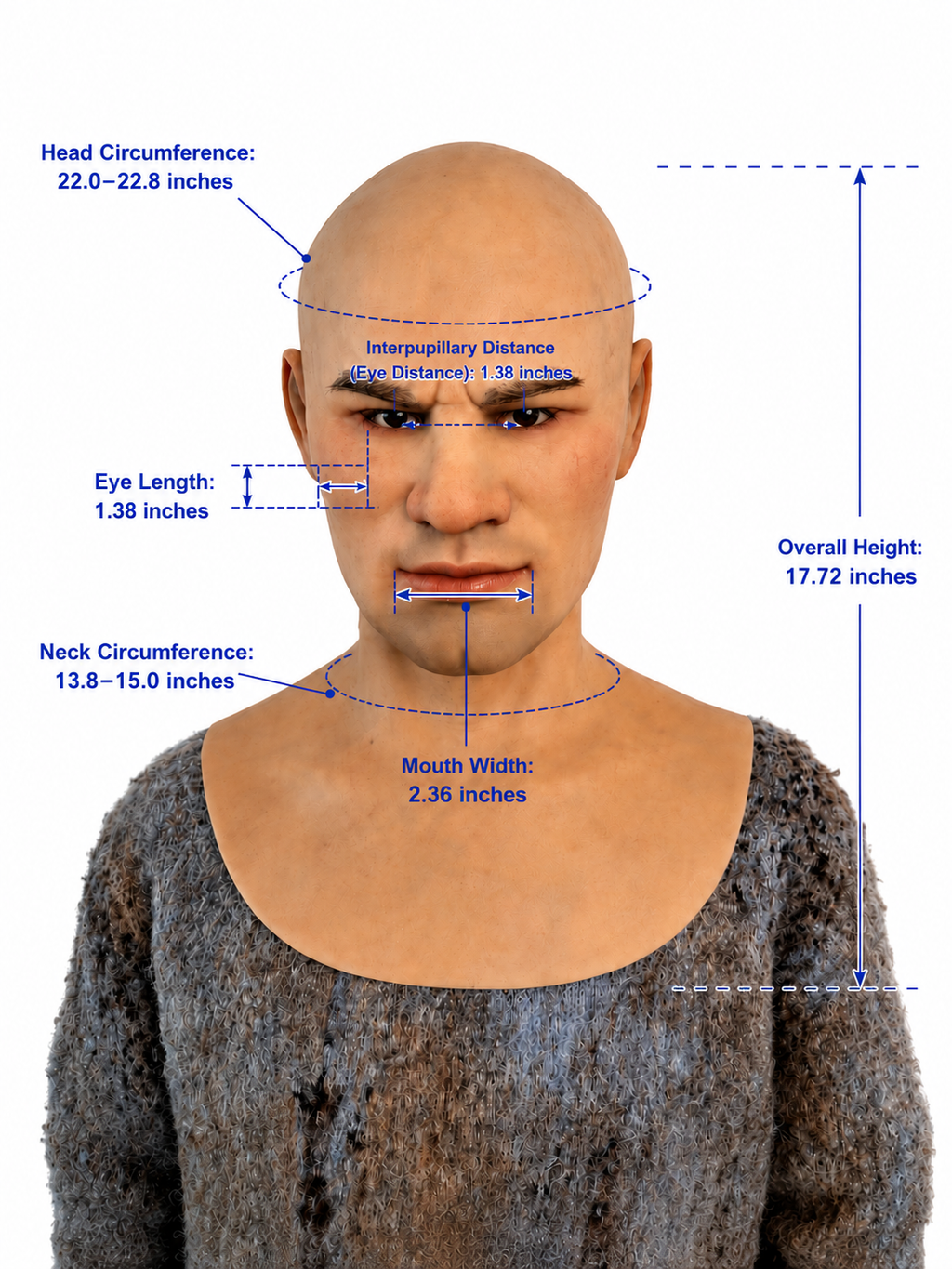 Arthur – Realistic Strong Male Silicone Mask