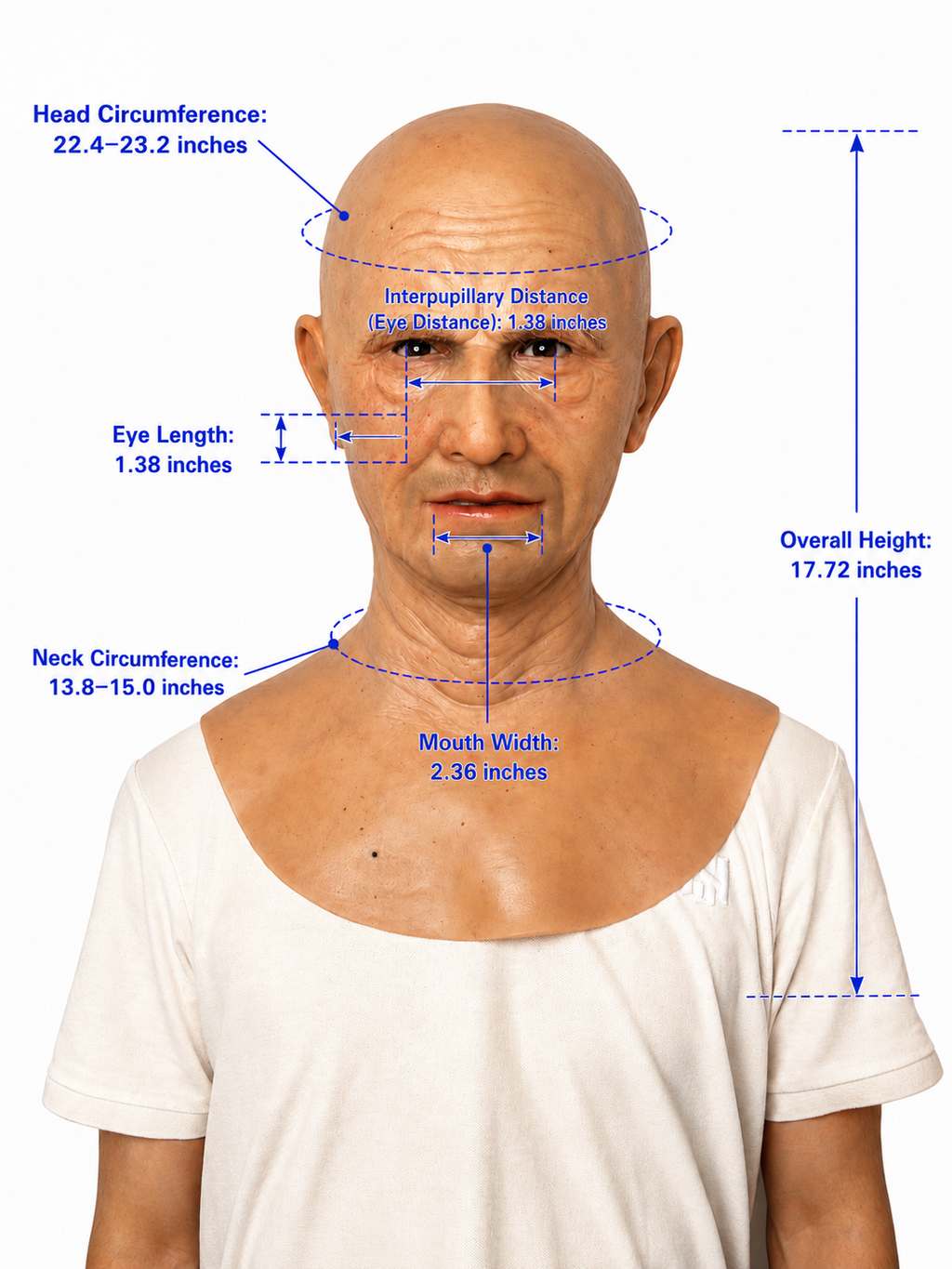 Manson – Realistic Elder Male Silicone Mask