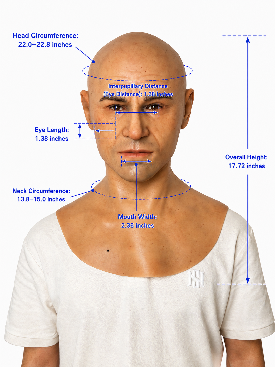 Luke – Realistic Mature Male Silicone Mask