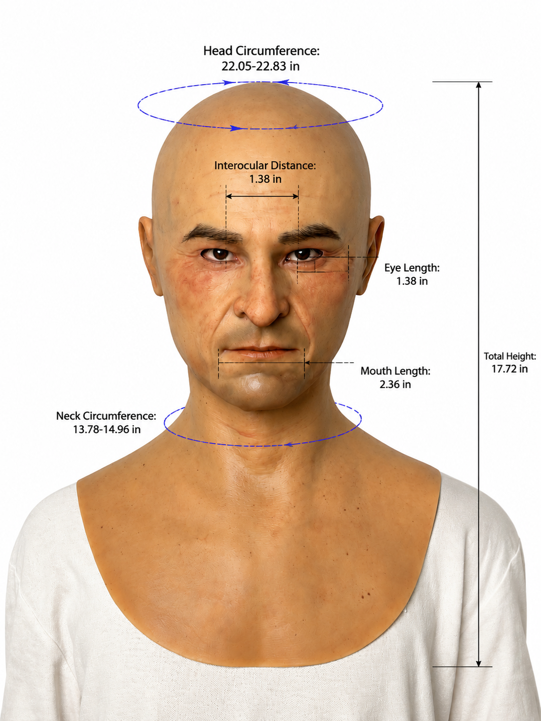 Adolf – Realistic Bald Male Silicone Mask
