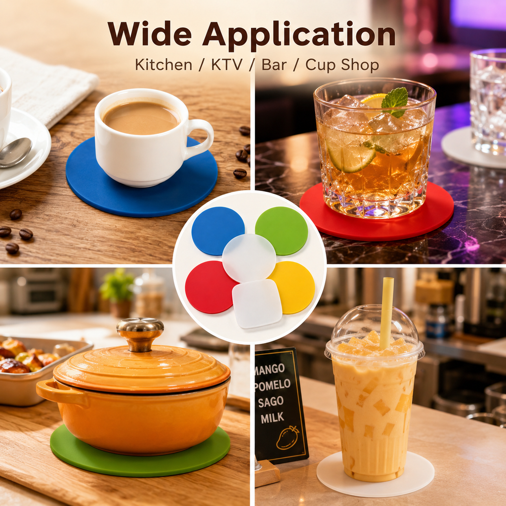 Custom Silicone Coaster Heat Resistant Pad | Wholesale Silicone Mats