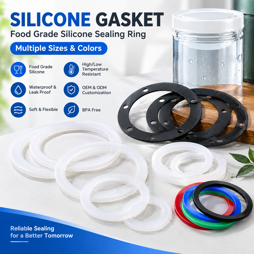 Custom Food Grade Silicone Gasket & Sealing Ring – Waterproof Heat Resistant