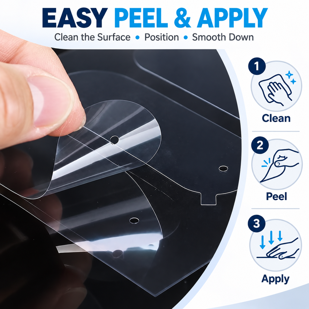 Clear Mirror Surface Protective Film for Metal, Glass and Plastic Panels | Custom