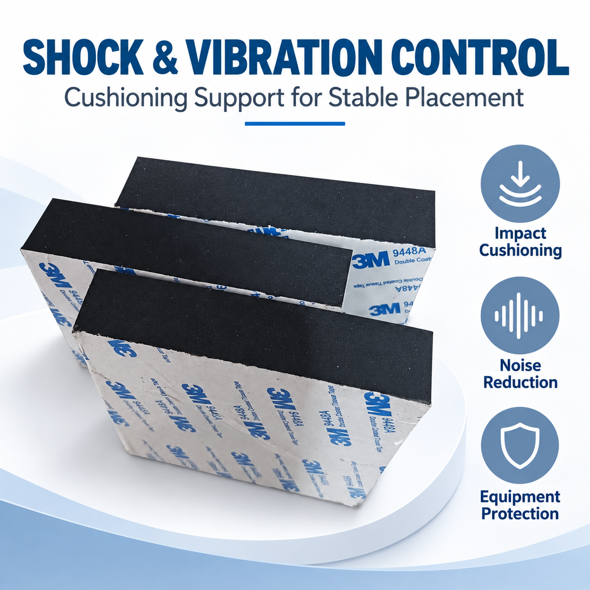 Self-Adhesive Rubber Anti-Vibration and Anti-Slip Pads | Custom