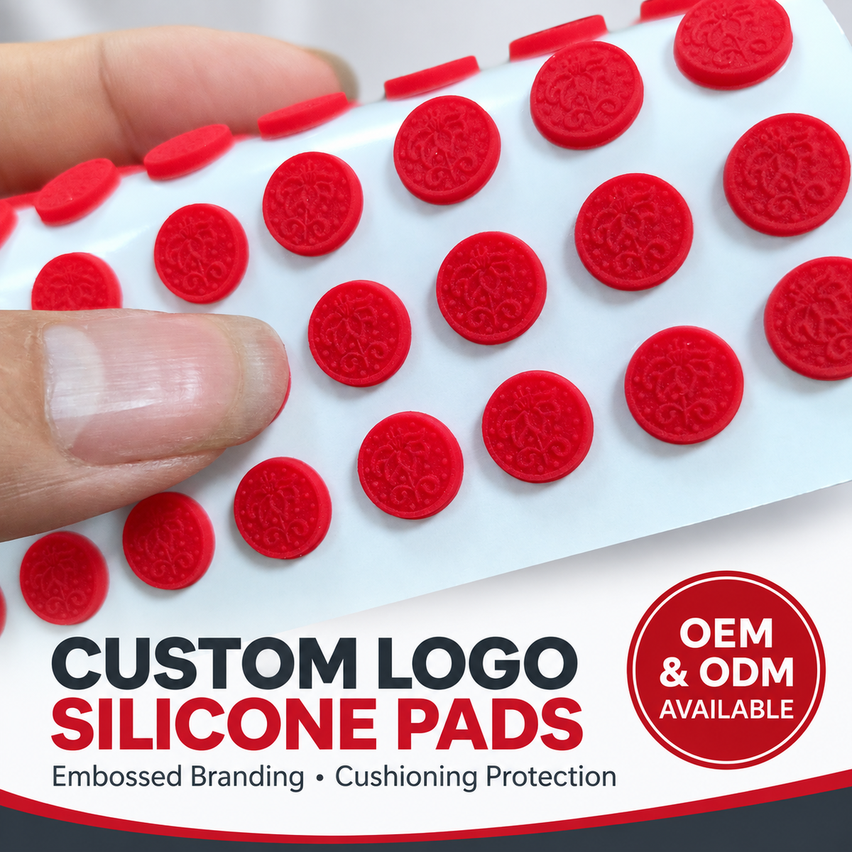 Silicone Bumper Pads for Furniture, Cabinets, Electronics and Glass | Custom Made
