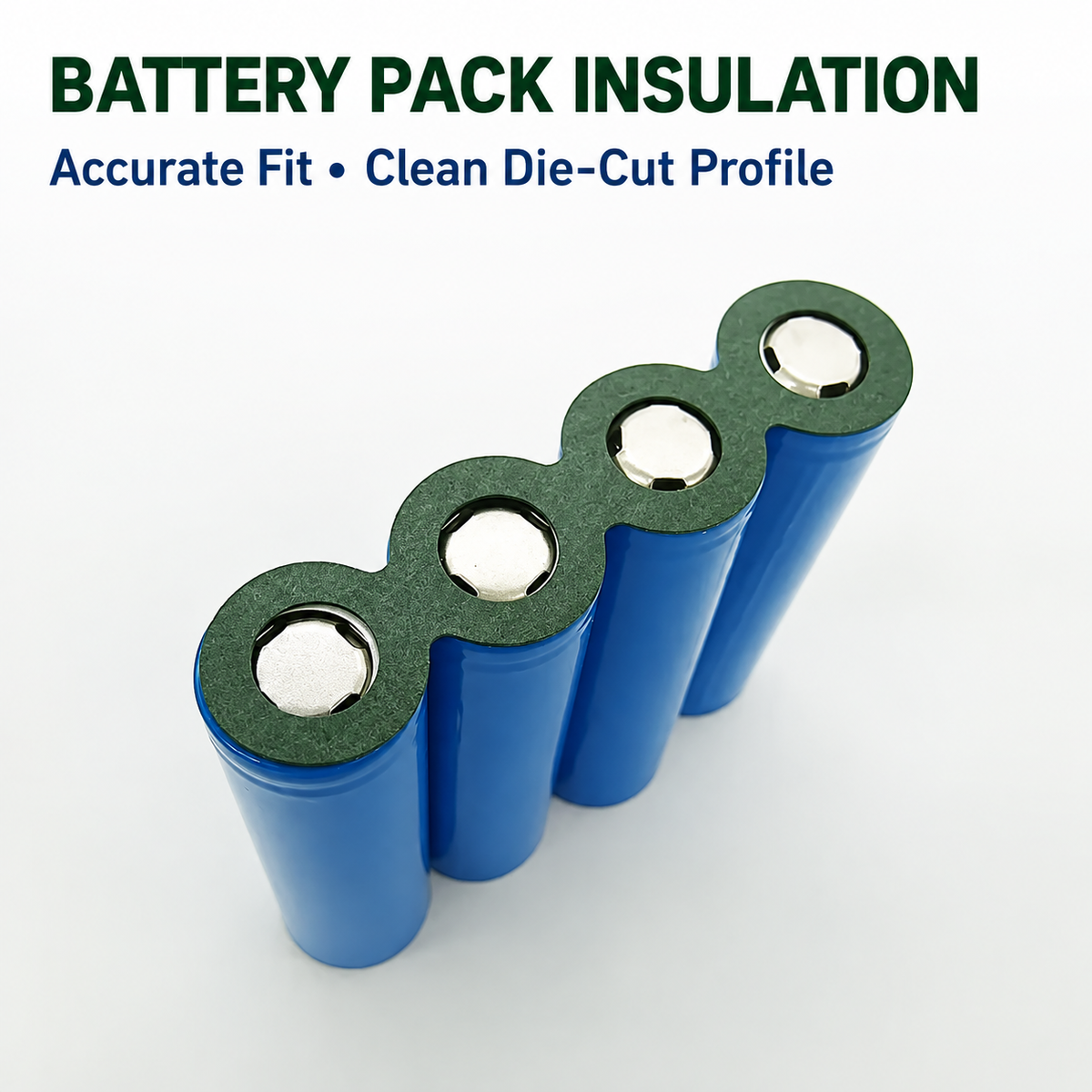 Green Insulation Paper Pads for Battery Packs and Electronics | Custom Die-Cut