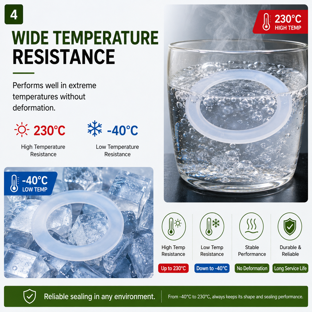 Custom Food Grade Silicone Gasket & Sealing Ring – Waterproof Heat Resistant