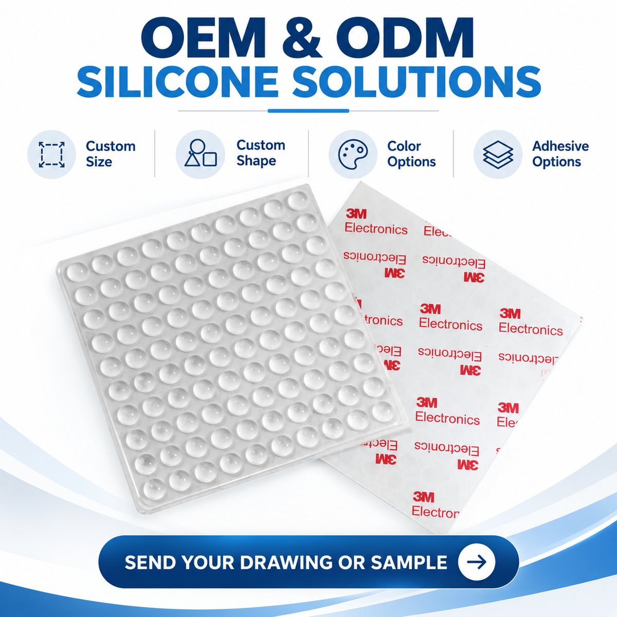 Clear Silicone Bumper Pads | Custom Self-Adhesive Rubber Feet