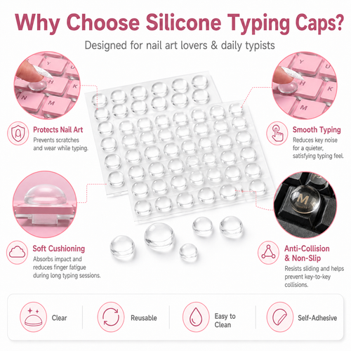 Clear Self-Adhesive Silicone Bumper Pads – Anti-Collision Protective Domes