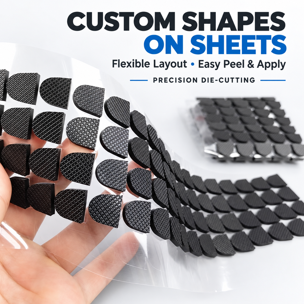 Custom Silicone Anti-Slip Furniture Pads – Self-Adhesive Non-Slip Feet for Chairs, Tables and Cabinets