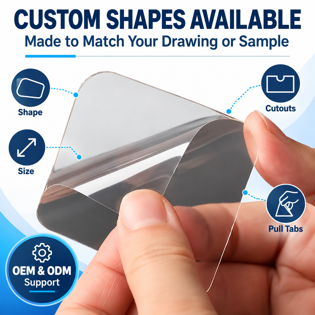 Clear Mirror Surface Protective Film for Metal, Glass and Plastic Panels | Custom