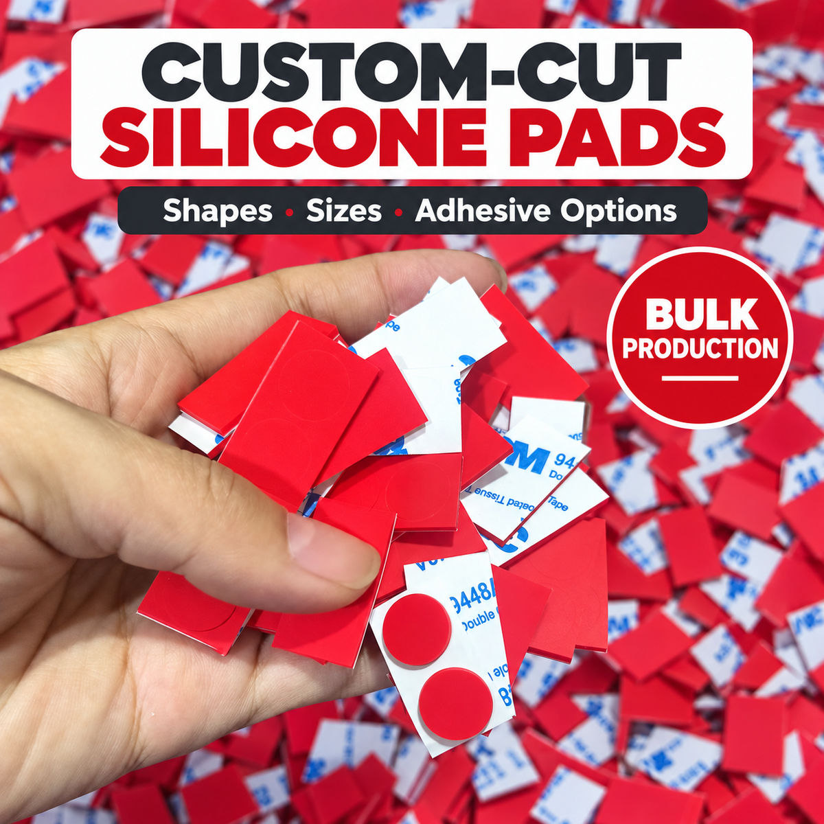 Silicone Bumper Pads for Furniture, Cabinets, Electronics and Glass | Custom Made
