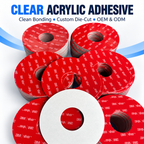 Clear Acrylic Foam Double-Sided Tape for Mounting and Assembly | Custom