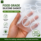 Custom Food Grade Silicone Gasket & Sealing Ring – Waterproof Heat Resistant