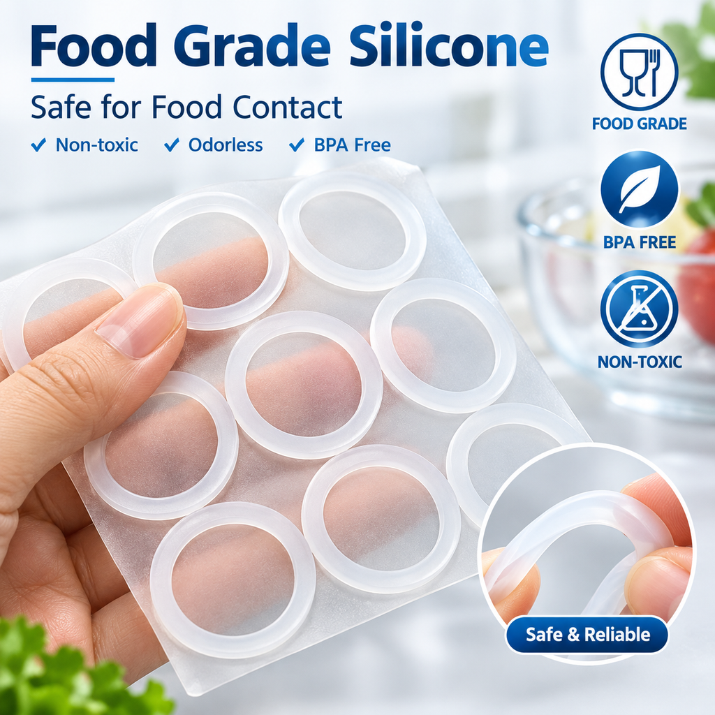 Custom Food Grade Silicone Gasket & Sealing Ring – Waterproof Heat Resistant