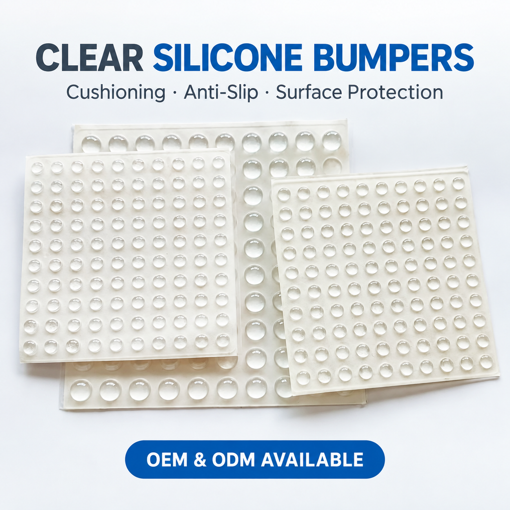 Clear Silicone Bumper Pads | Custom Self-Adhesive Rubber Feet