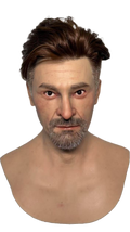 Adolf Hyper Realistic Silicone Male Face Mask with Hair – Full Head Mask