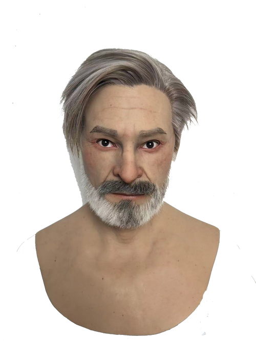 Adolf Hyper Realistic Silicone Male Face Mask with Hair – Full Head Mask