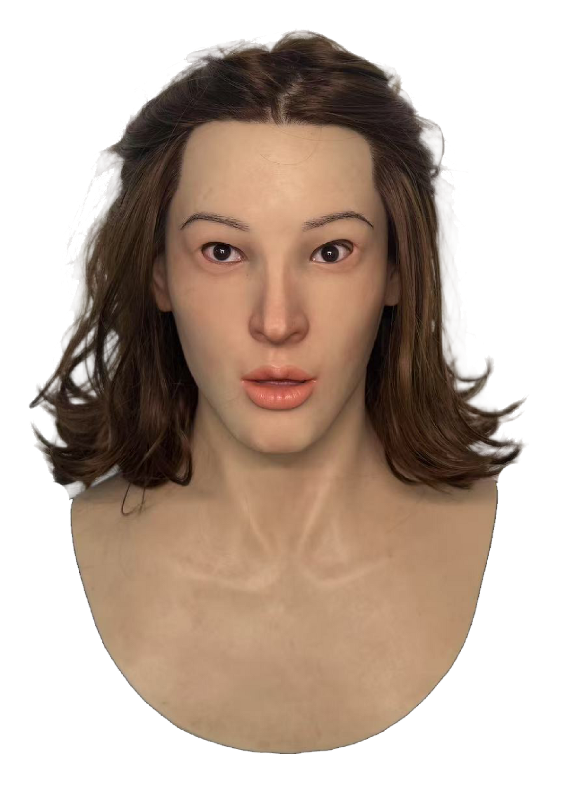Alice Realistic Silicone Female Face Mask with Hair – Full Head Mask