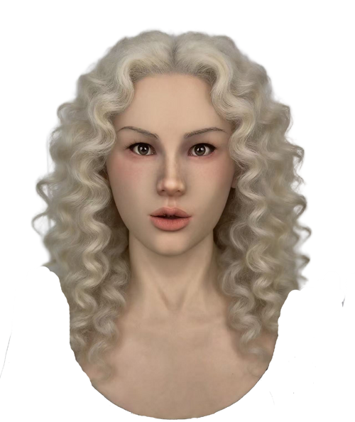 Alice Realistic Silicone Female Face Mask with Hair – Full Head Mask