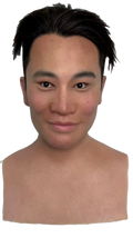 Fusheng Realistic Silicone Male Face Mask with Black Hair – Full Head Mask