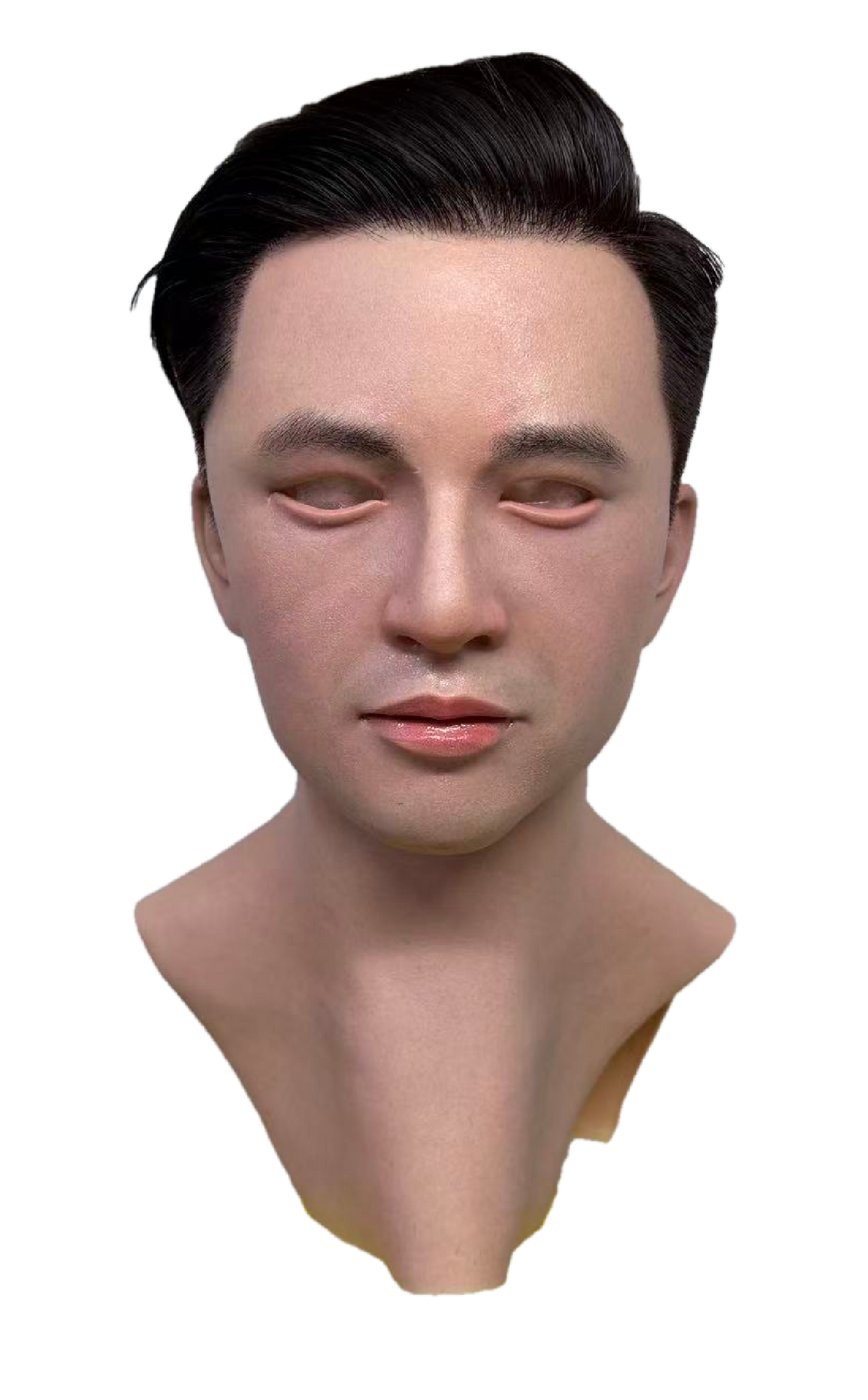 Hannan Realistic Silicone Male Face Mask with Black Hair – Full Head Mask