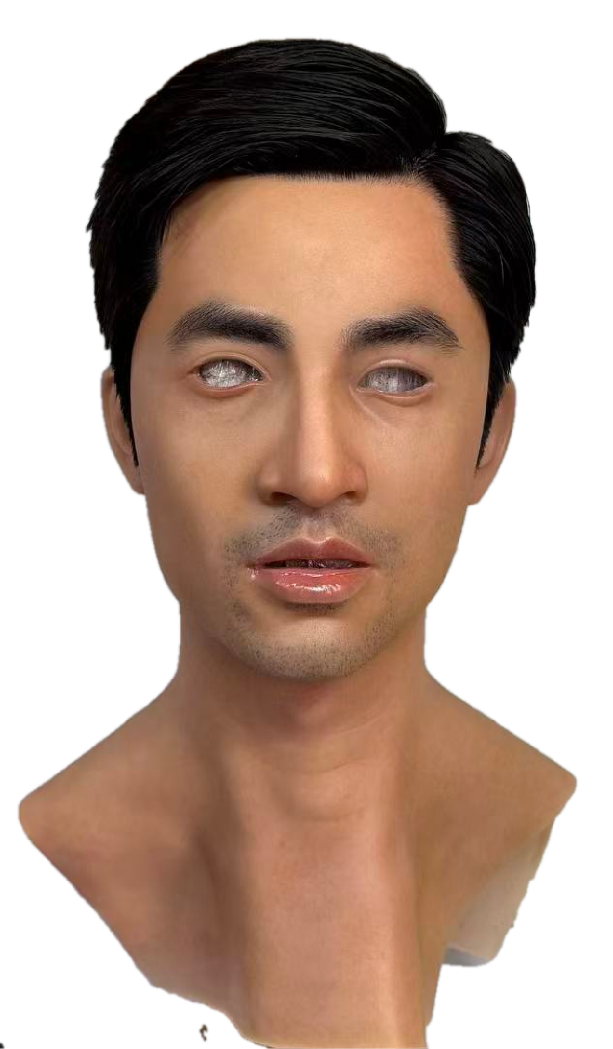 Jackson Realistic Silicone Male Face Mask with Black Hair – Full Head Mask