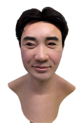 Li Jian Realistic Silicone Male Face Mask – Black Hair Natural Smile