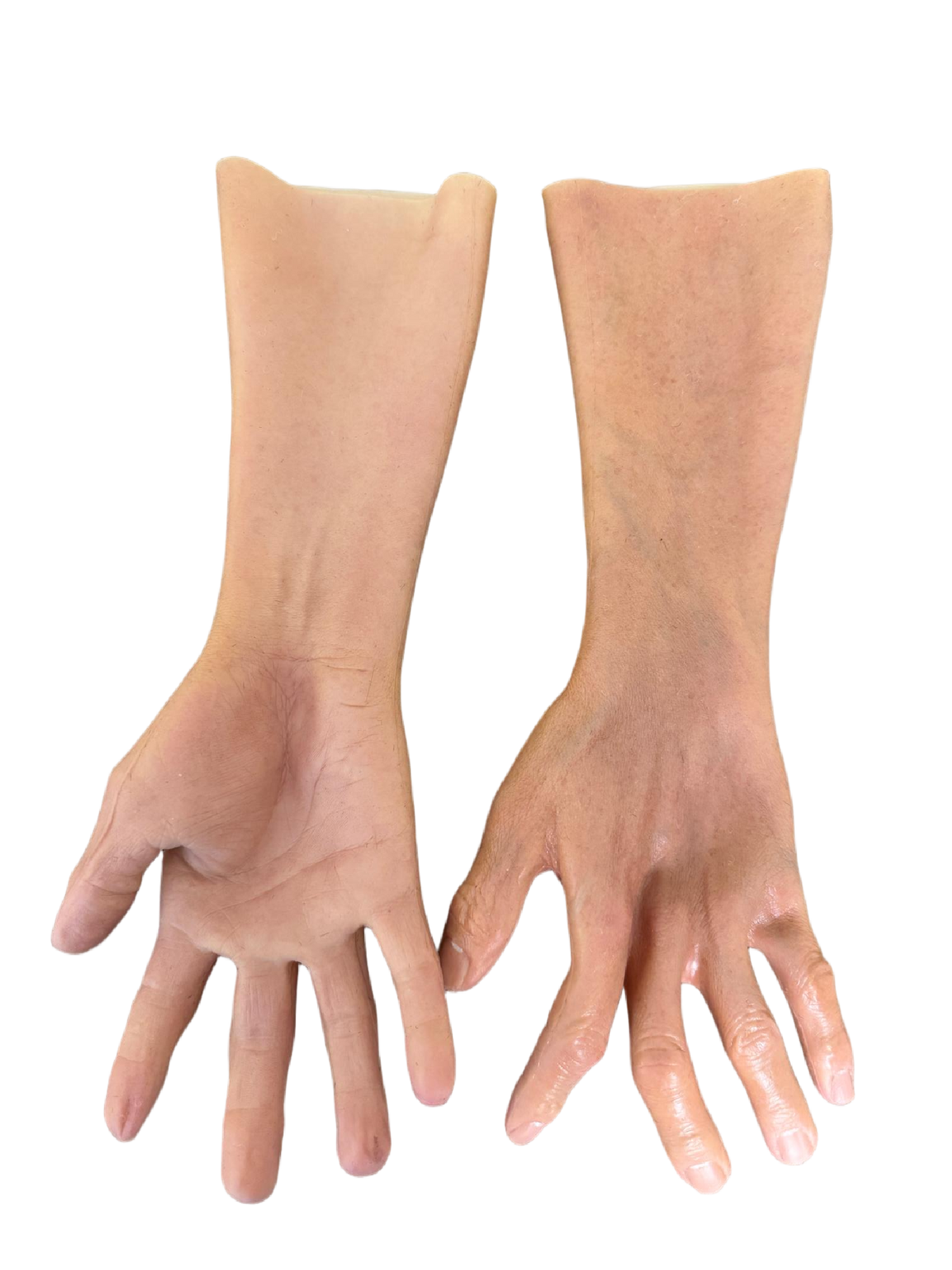 Hyper Realistic Silicone Male Hand Gloves – Lifelike Long Wrist Hands