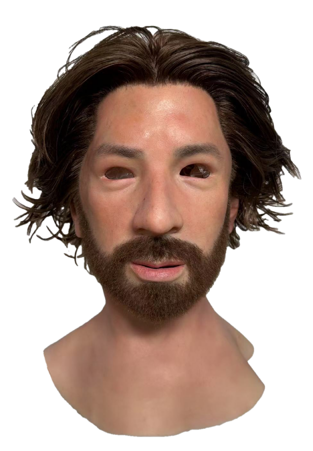 Slyke – Hyper Realistic Silicone Male Mask with Brown Hair & Beard