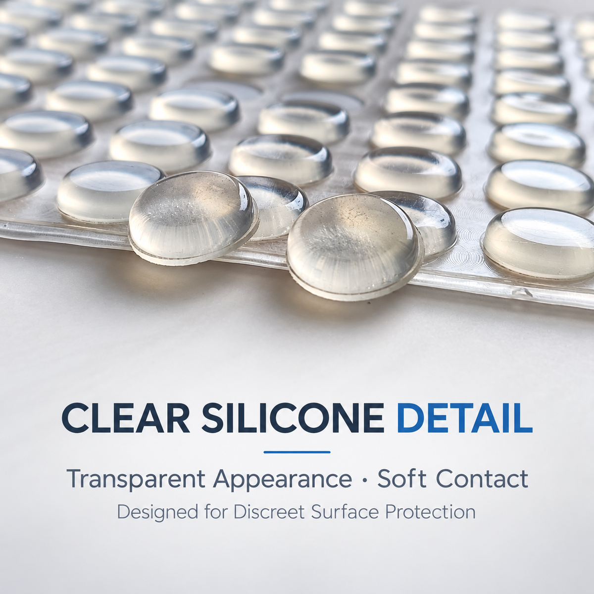 Clear Silicone Bumper Pads | Custom Self-Adhesive Rubber Feet