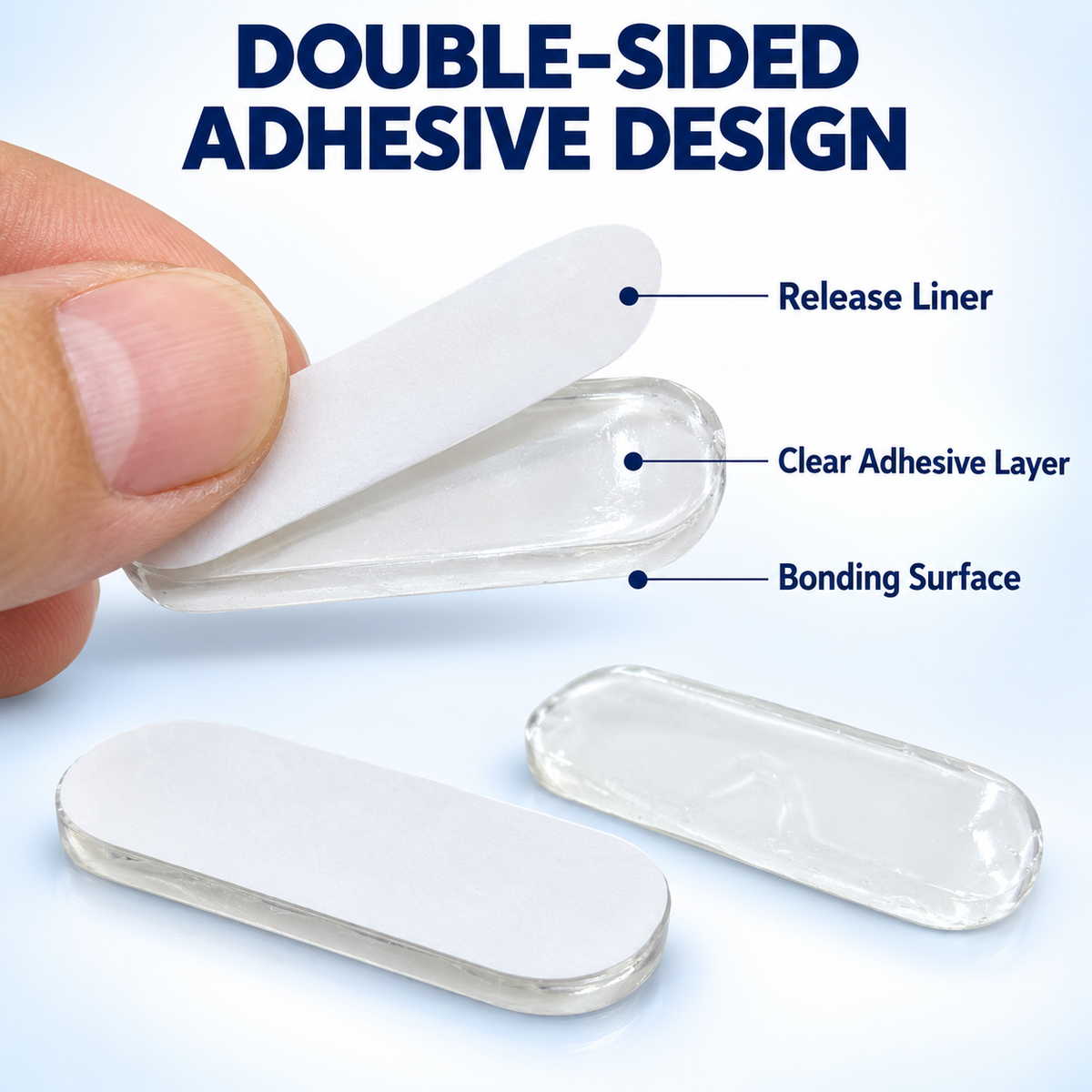 Removable Clear Acrylic Adhesive Pads for Mounting and Display | Custom