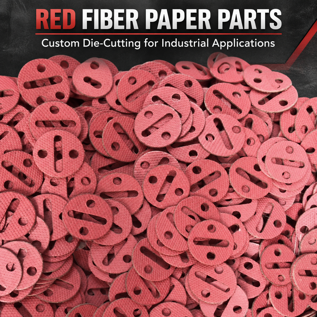 TPF PBT and Red Vulcanized Fiber Insulation Washers | Custom Die-Cut Pads
