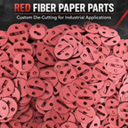 TPF PBT and Red Vulcanized Fiber Insulation Washers | Custom Die-Cut Pads